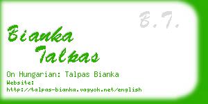 bianka talpas business card